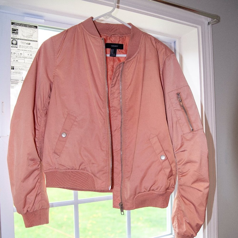 Peach Bomber Jacket